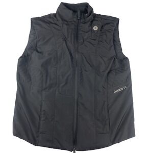Danskin Black Full Zip Pockets Black‎ Polyester Women's Vest Medium